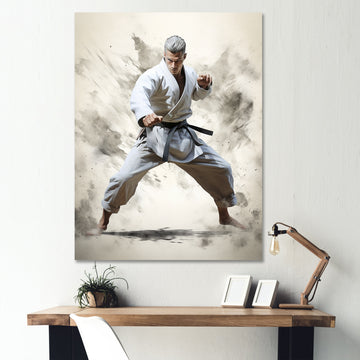 Martial Art Serenity In Action I - Martial Arts Canvas Wall Art